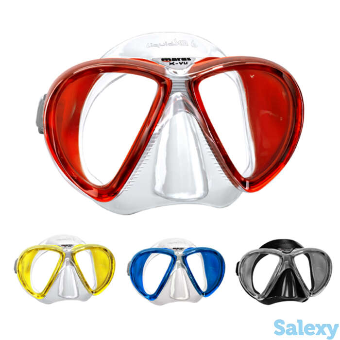 Маска для плавания mares x-vu liquidskin, для взрослых - ц.об.прозрачно-белый, ц.р.черный, фотография 1