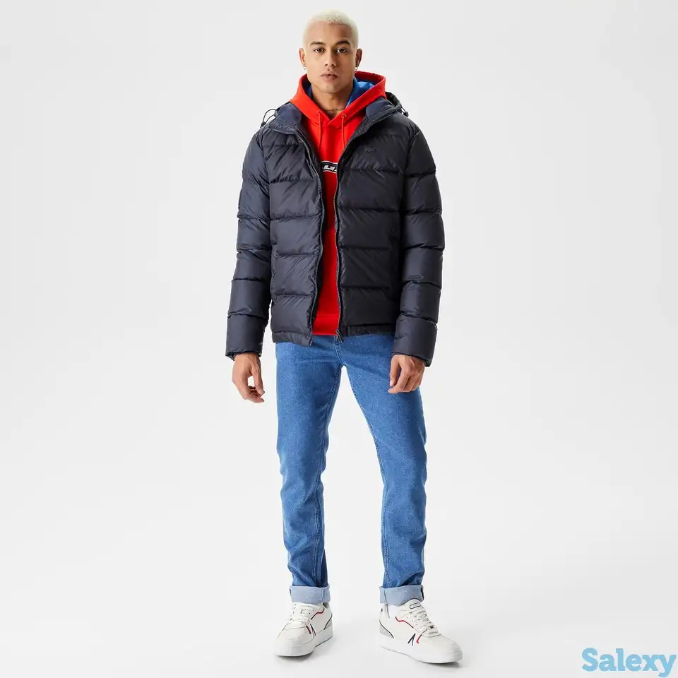Мужская утеплённая куртка lacoste с капюшоном, фотография 1