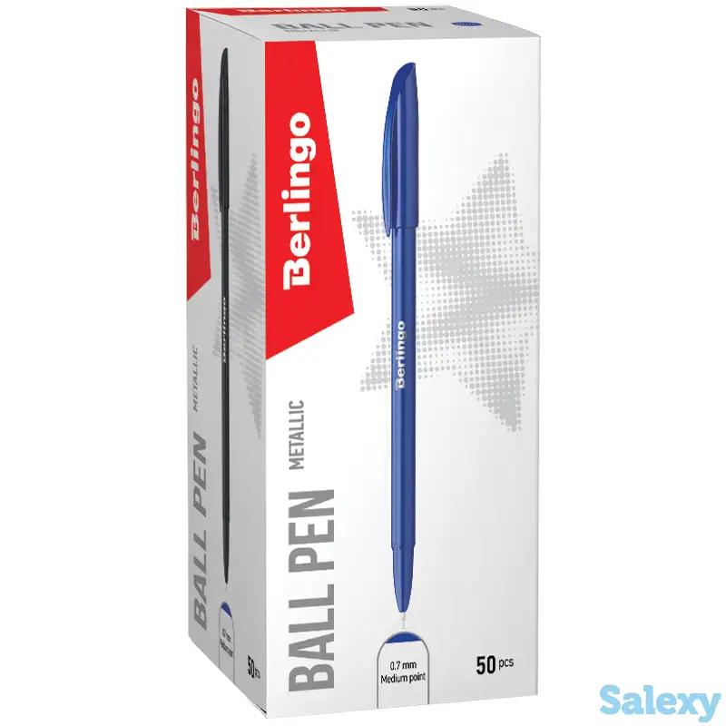Ручка шариковая Berlingo Metallic Pro синяя, 0,7мм, фотография 1