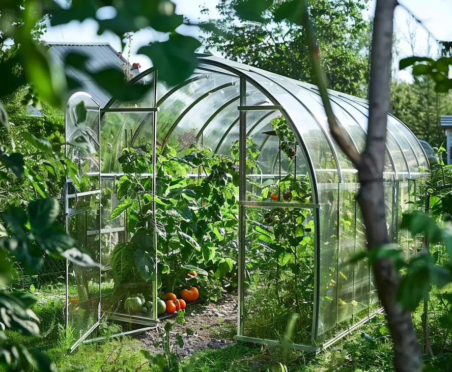 Теплица дачная из поликарбоната, фотография 11