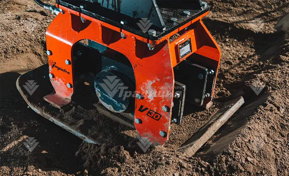 Вибротрамбовка виброплита для экскаватора-погрузчика Impulse V30, фотография 5