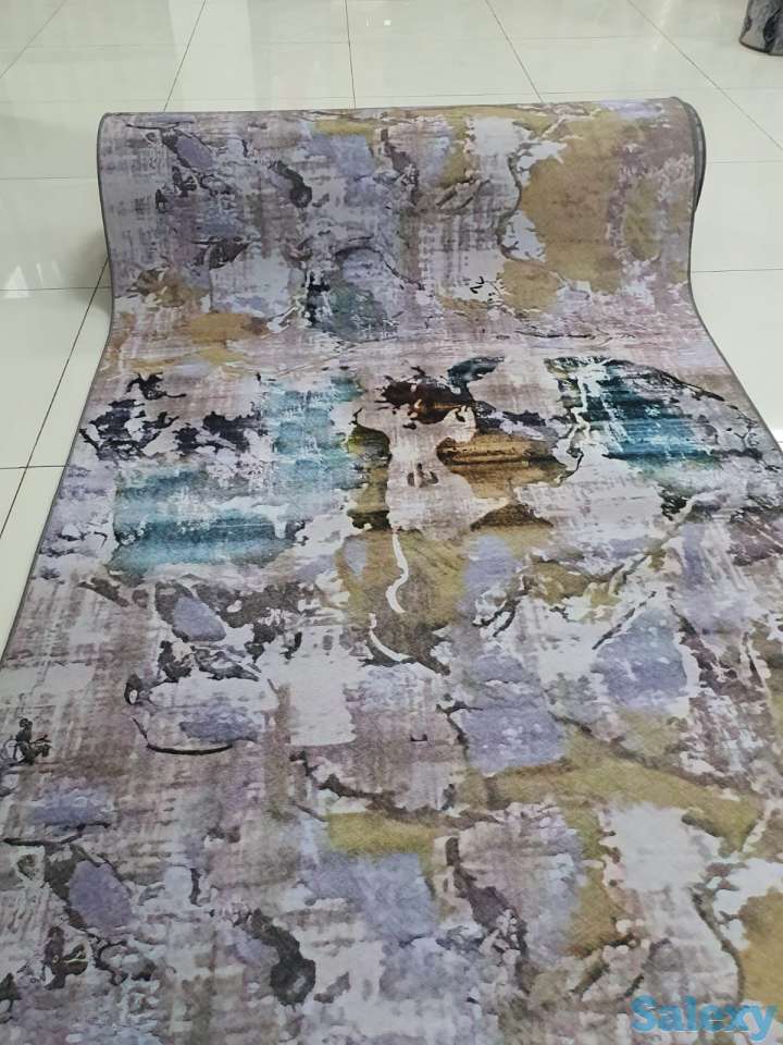 Тренд ковровая дорожка с красками, коврик метражом 120см, фотография 5