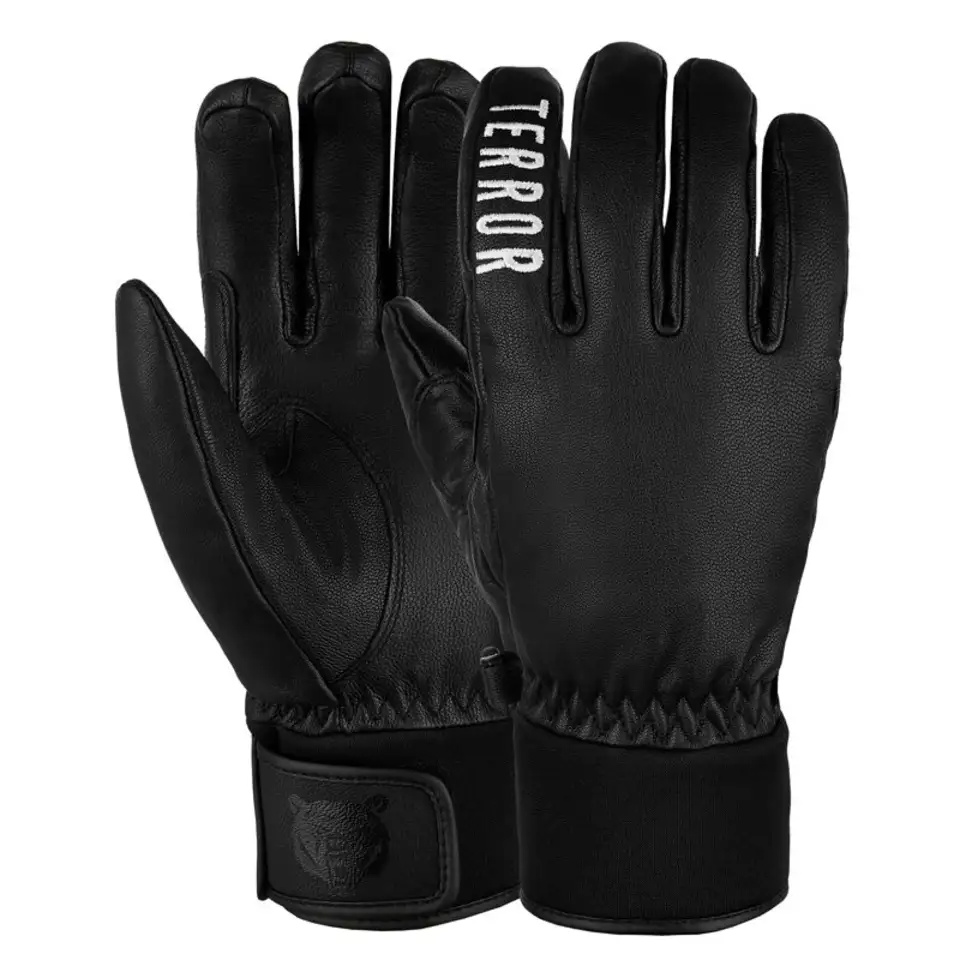 Перчатки terror 21-22 leather gloves black, фотография 20