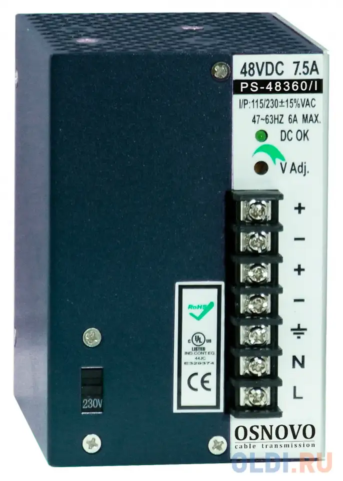 Блок питания osnovo ps-48360/i, фотография 1
