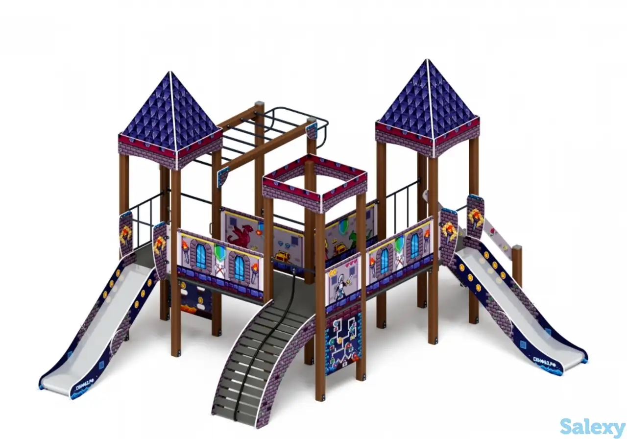 Детский игровой комплекс «замок» (пиксель) 2.18.02-03 h=1500, фотография 1