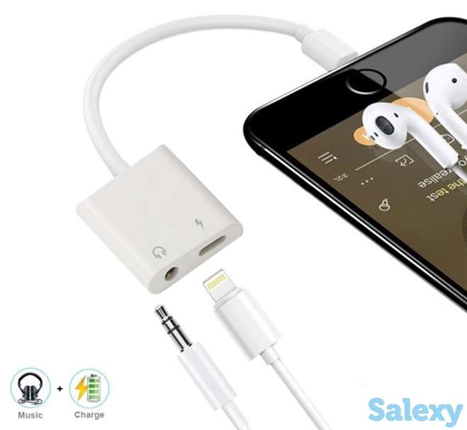 Продам переходник Lightning - 3.5 mm jack/Lightning 8-pin, модель LH009, фотография 1