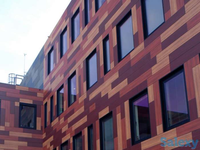 Листовой конструкционный фасадный пластик HPL, фасадные HPL панели КМ1, фотография 3