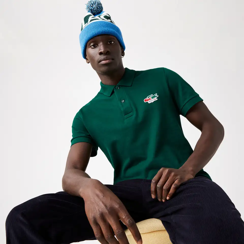 Мужская рубашка поло lacoste regular fit crocodiles из органического хлопка, фотография 1