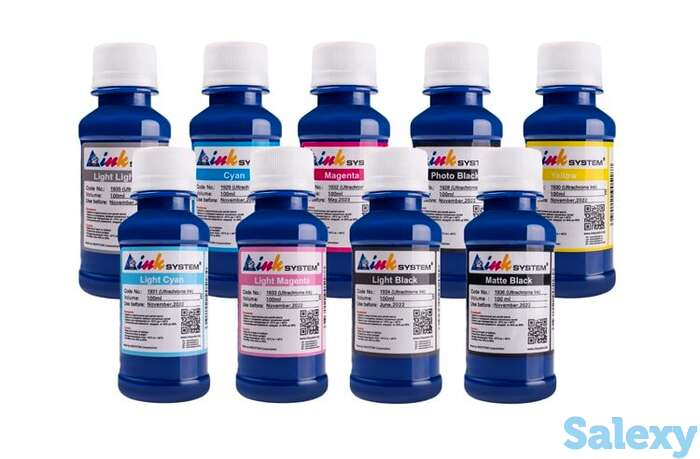 Комплект ультрахромных чернил inksystem для epson r2400 100 мл. (9 цветов), фотография 1