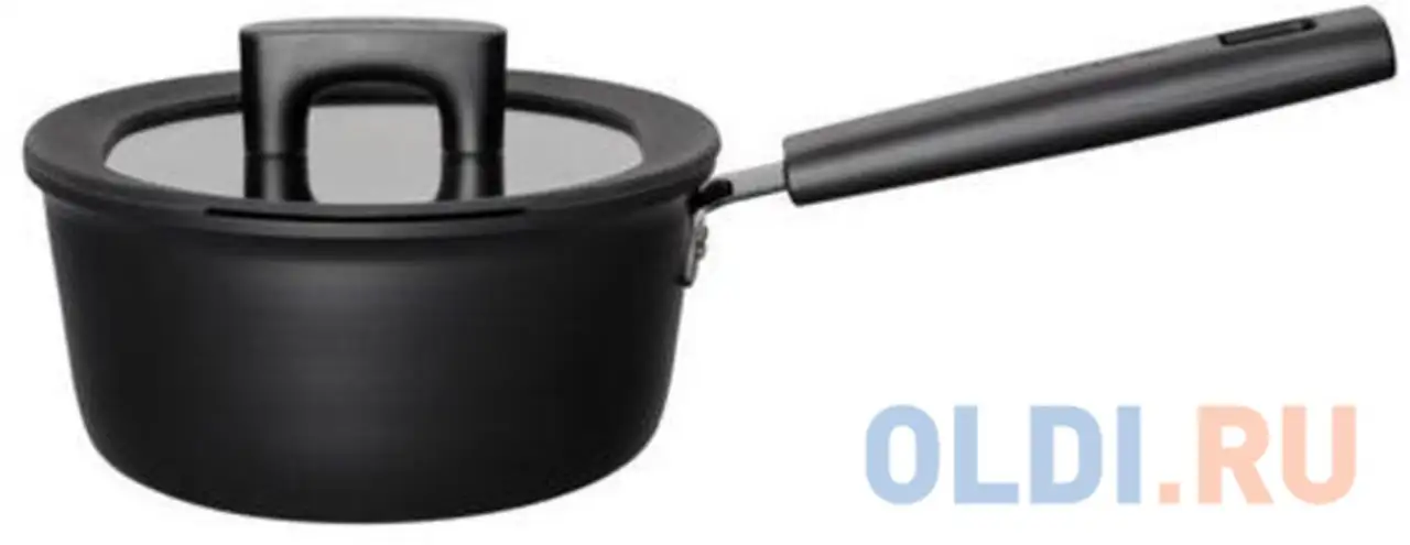 Ковш fiskars hard face 1052226 1.8л. d=18см (с крышкой) черный, фотография 1