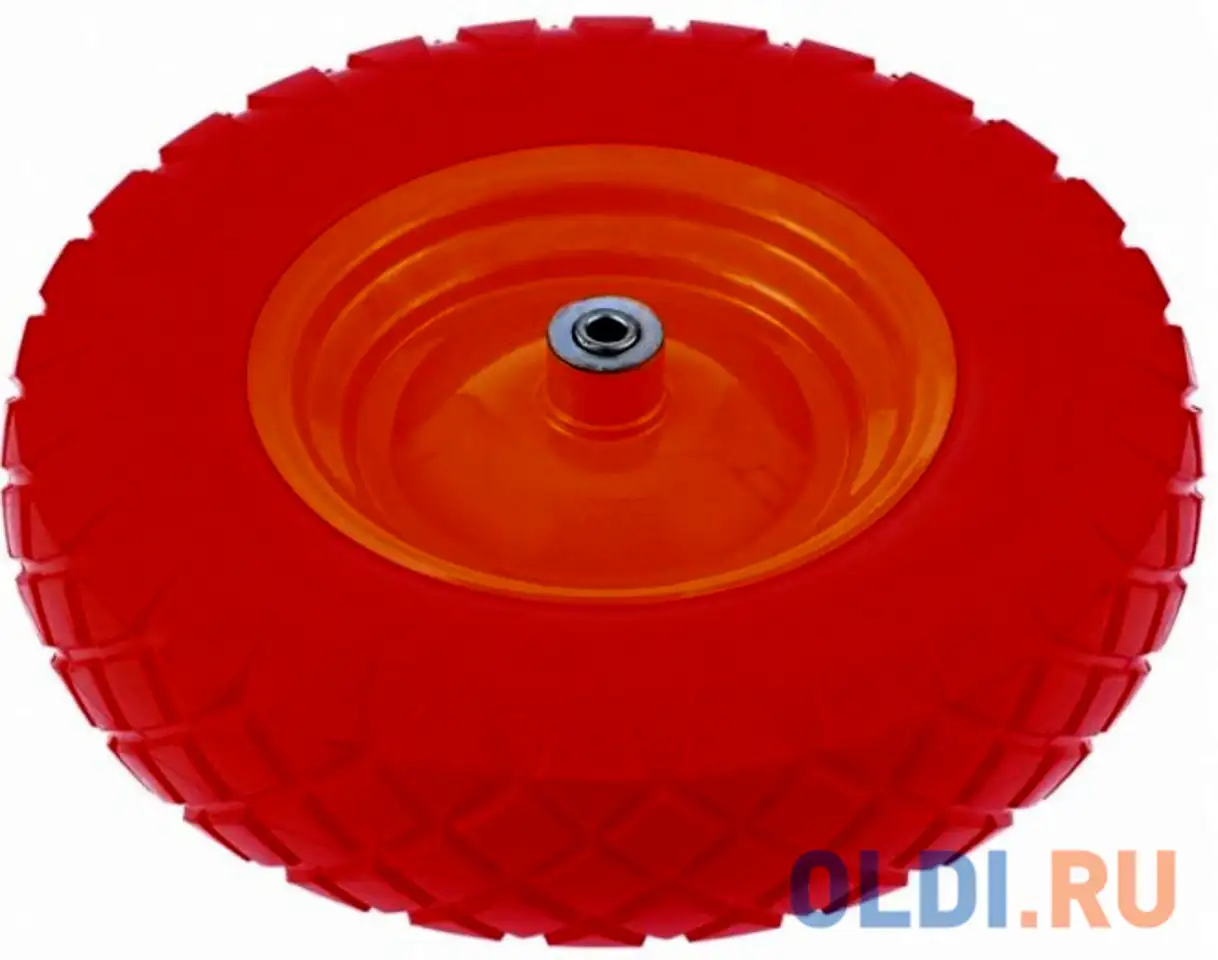 Колесо palisad 68978  полиуретановое 4.80/4-8 длина оси 90мм подшипник 12мм, фотография 1