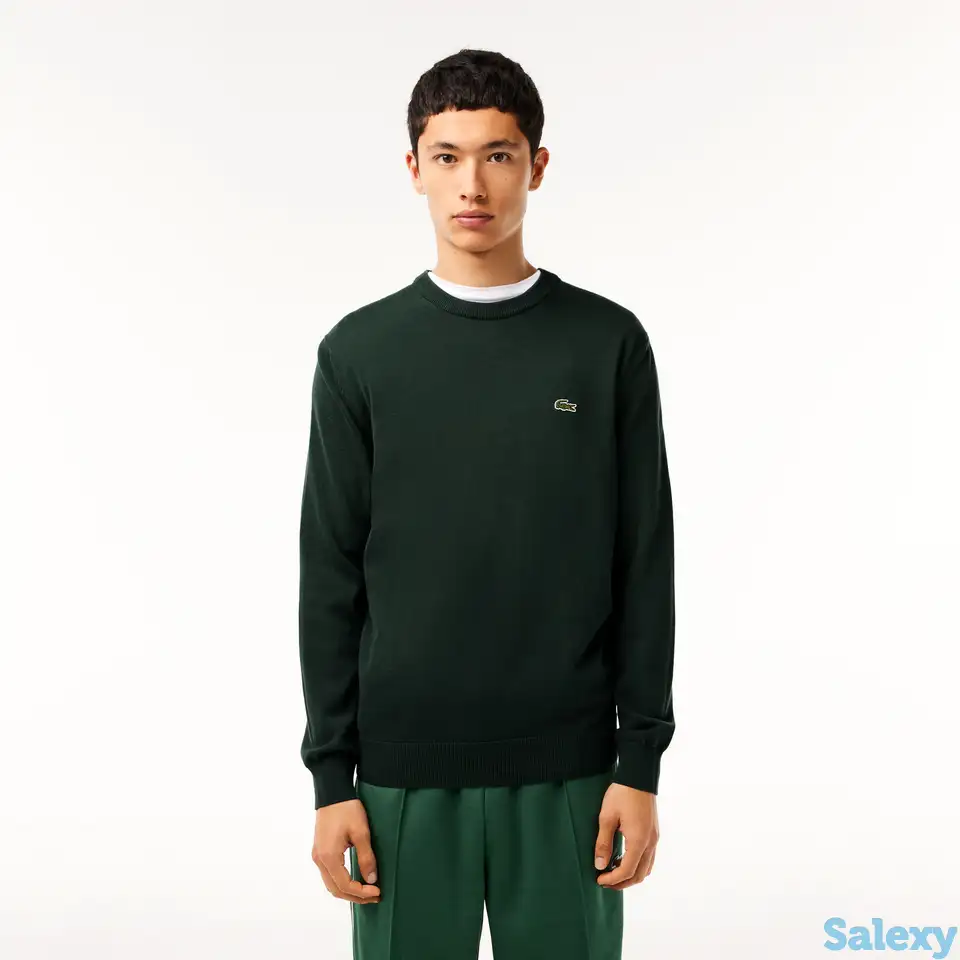 Мужской свитер lacoste с круглым вырезом из органического хлопка, фотография 1