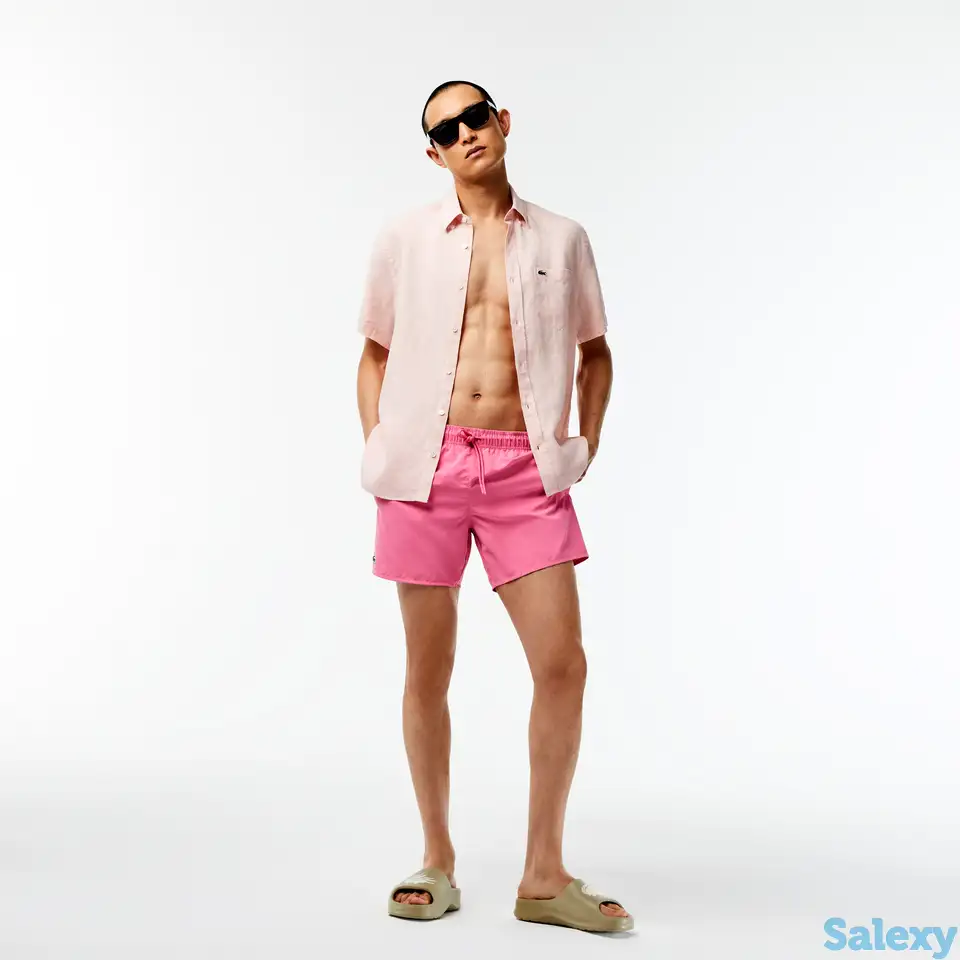 Купальные мужские быстросохнущие шорты lacoste, фотография 1