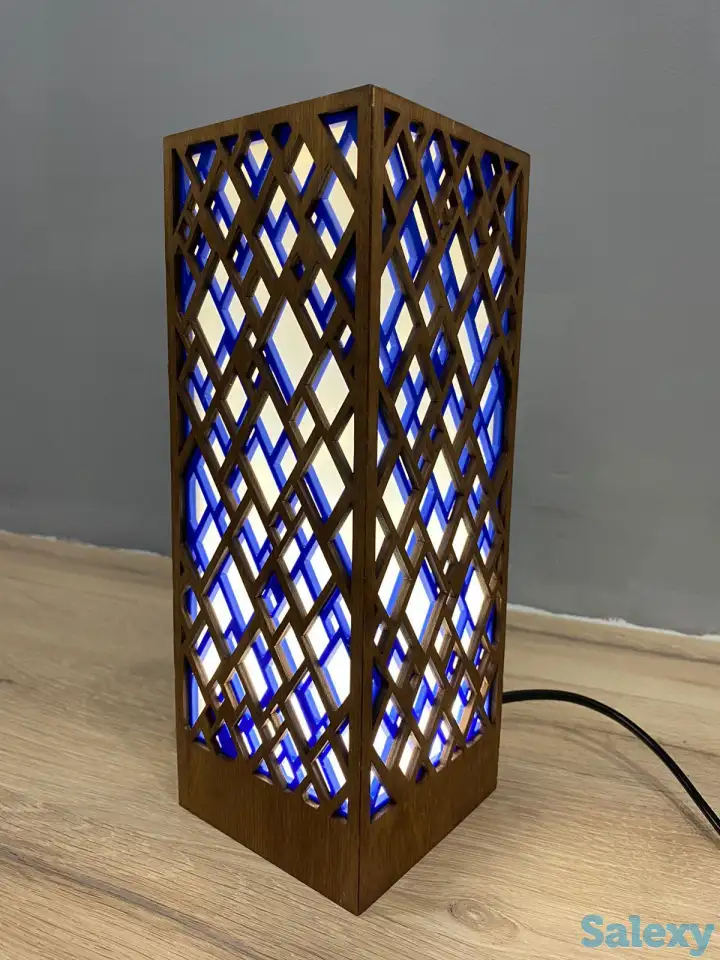 Голубой Интерьерный светильник-ночник, фотография 9