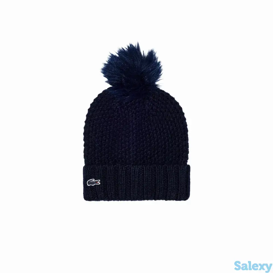 Женская вязаная шапка lacoste, фотография 1
