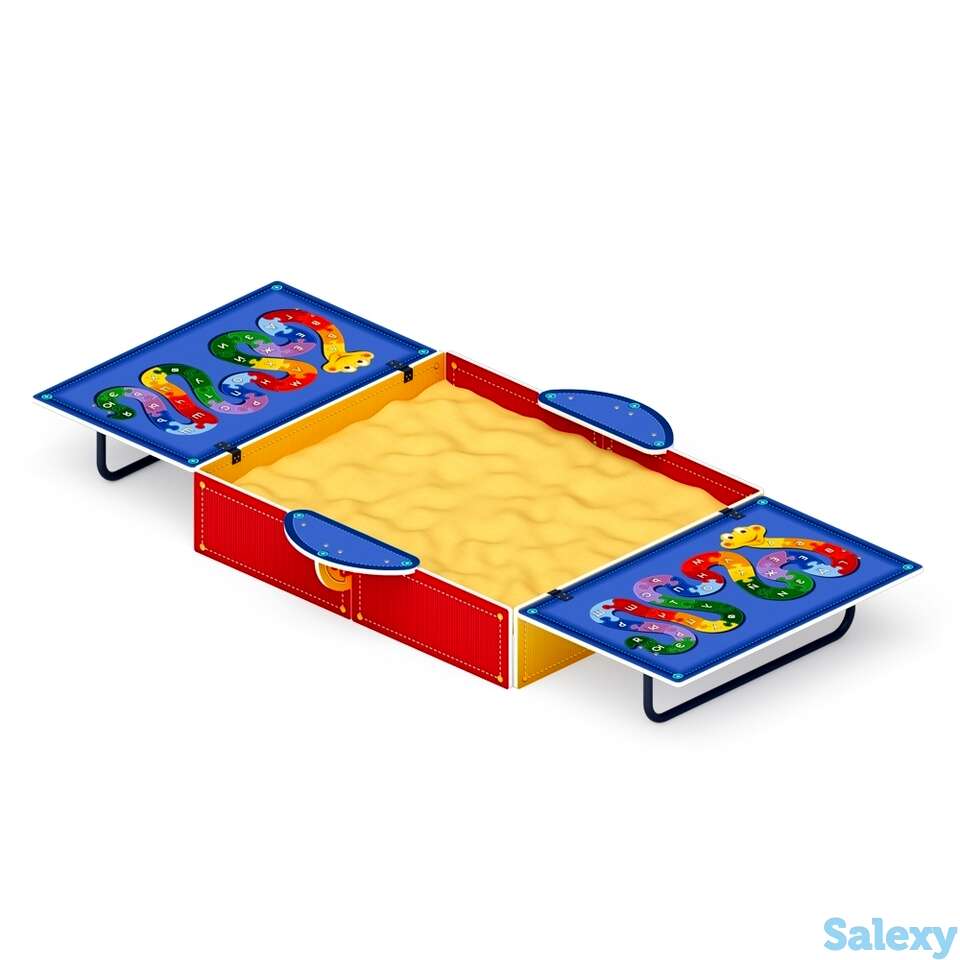 Песочница с крышкой азбука (средняя) ио 5.01.11-05, фотография 1