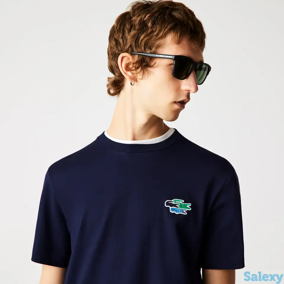 Мужская футболка lacoste из органического хлопка с круглым вырезом, фотография 1
