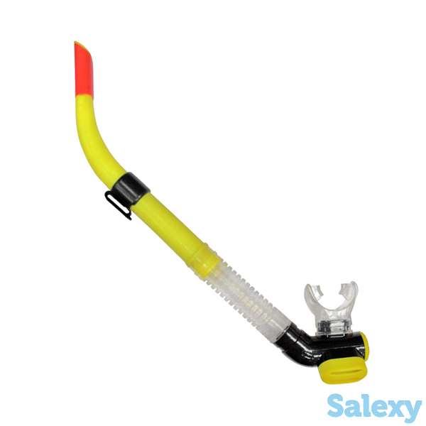 Трубка shark с клапанами sn-09as жёлтая akvilon, фотография 1