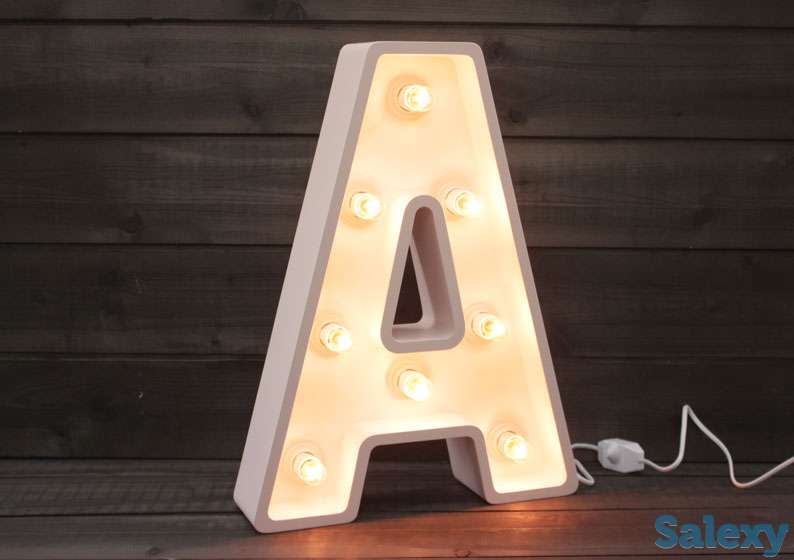 Объемные световые буквы в ретро стиле, фотография 8