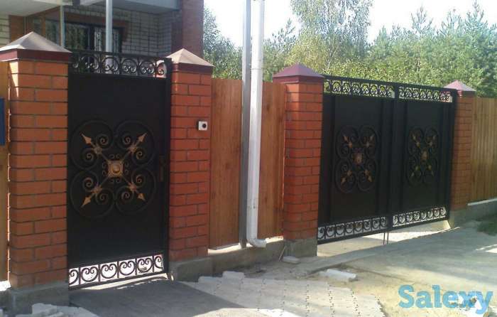Заводские кованные ворота, изделия, фотография 3