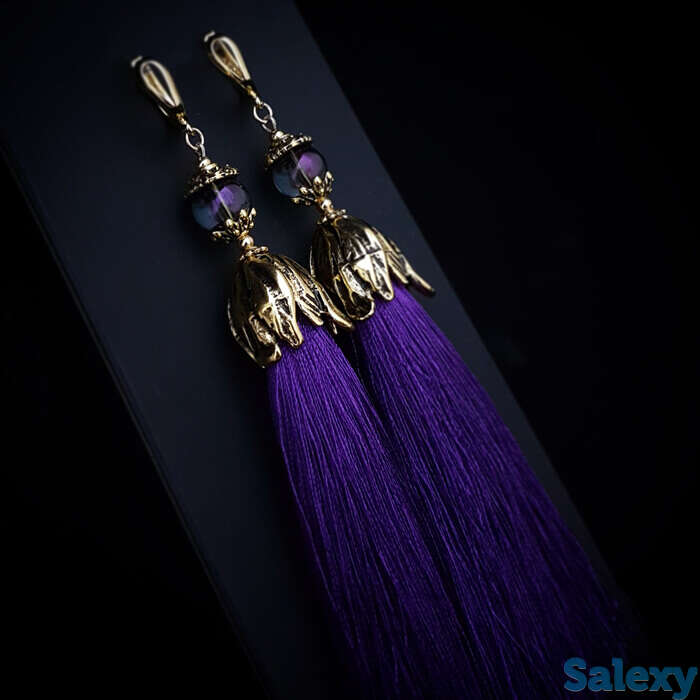 Серьги-кисти wizard brush - lilac, фотография 1