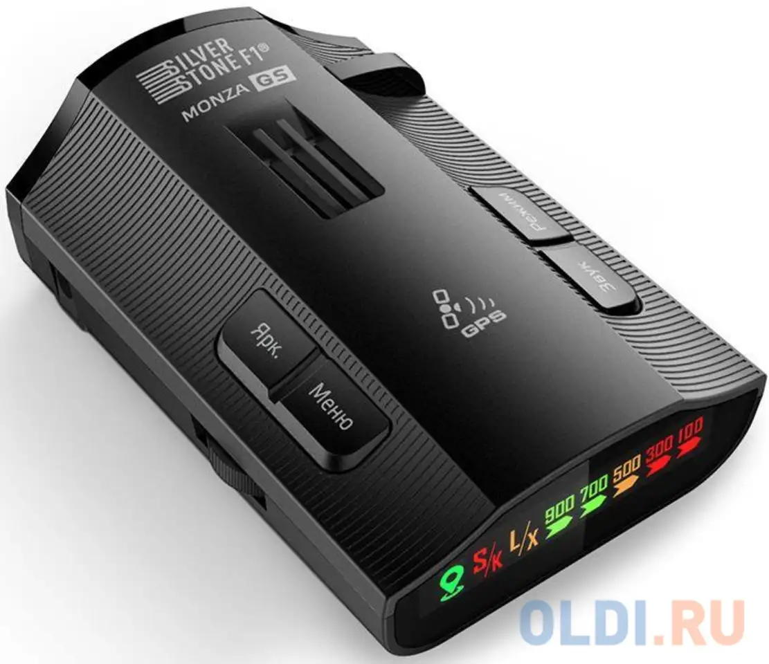 Радар-детектор silverstone f1 monza gs gps приемник черный, фотография 1