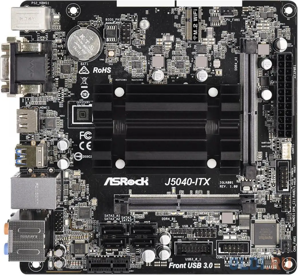 Материнская плата pentium j5040 mitx j5040-itx asrock, фотография 1