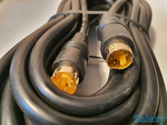 Межблочный кабель 4 DIN -4 DIN, круглый 4 контакта Премиум качество 5м, фотография 1