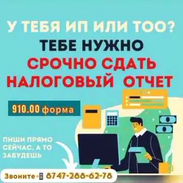 Бухгалтерские услуги для ТОО и ИП в Алматы, фотография 2