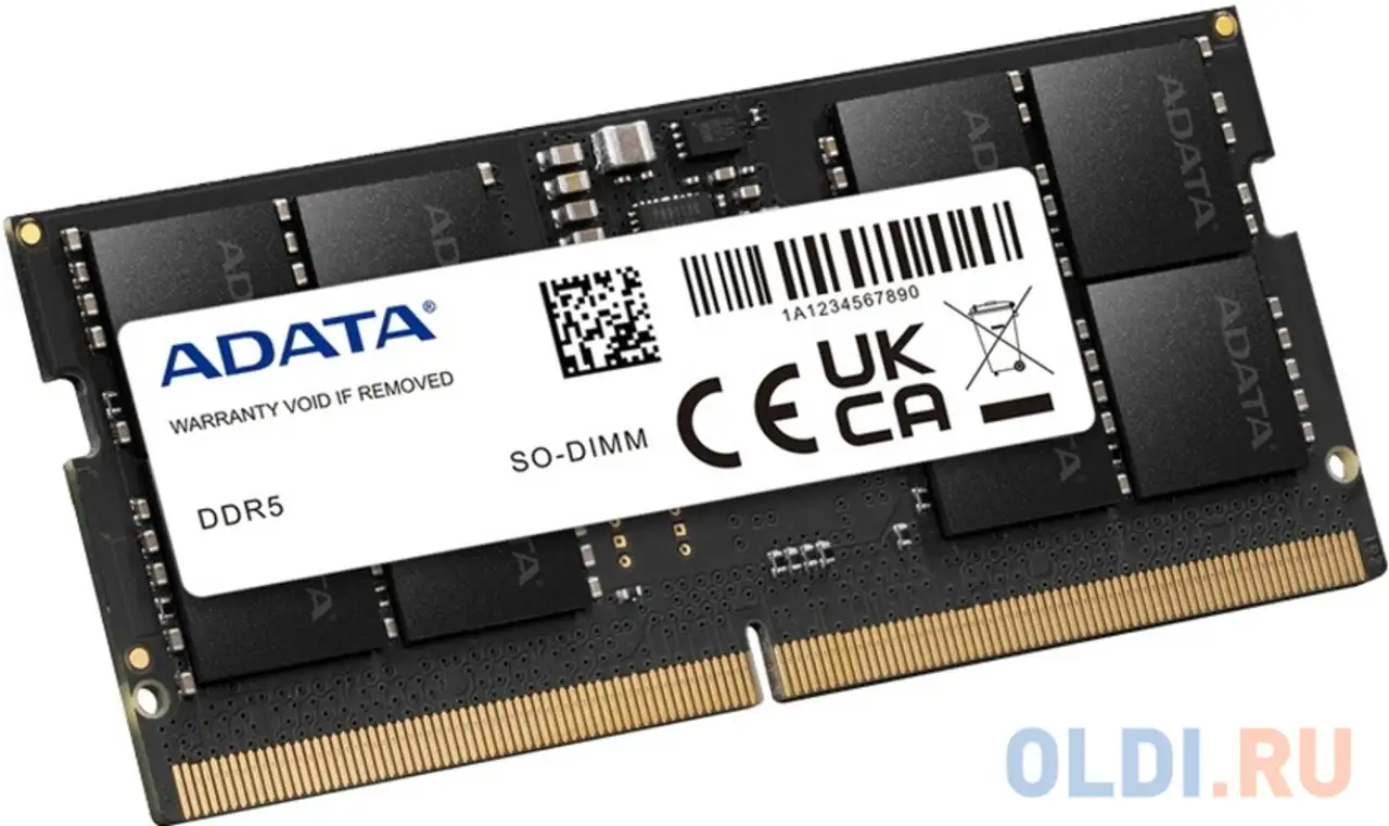 Оперативная память для ноутбука a-data ad5s480032g-s so-dimm 32gb ddr5 4800 mhz, фотография 1
