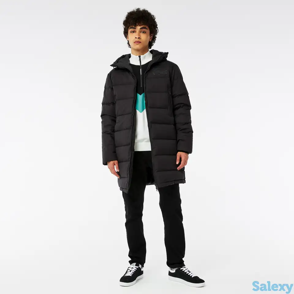 Мужская утеплённая куртка lacoste с капюшоном, фотография 1