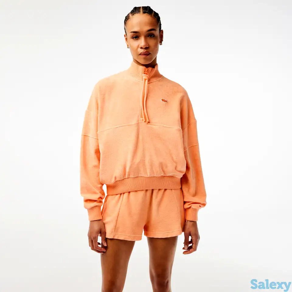 Женская толстовка lacoste с завышеной талией на молнии, фотография 1