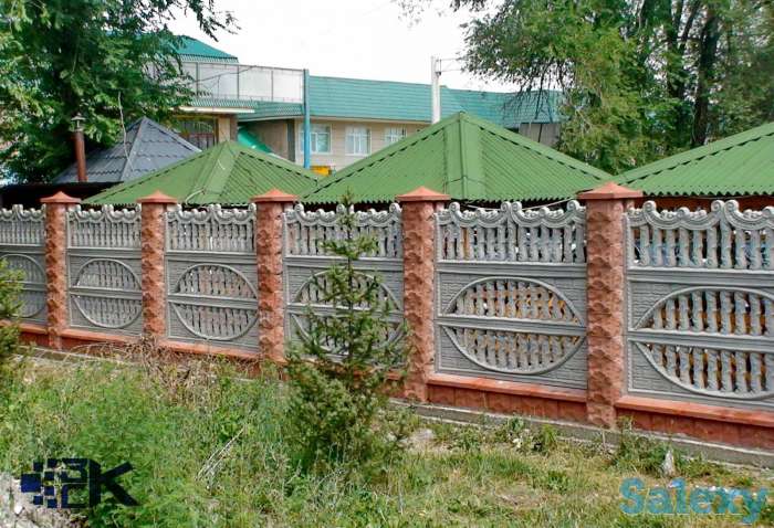 Железобетонный забор, еврозабор, забор, фотография 4