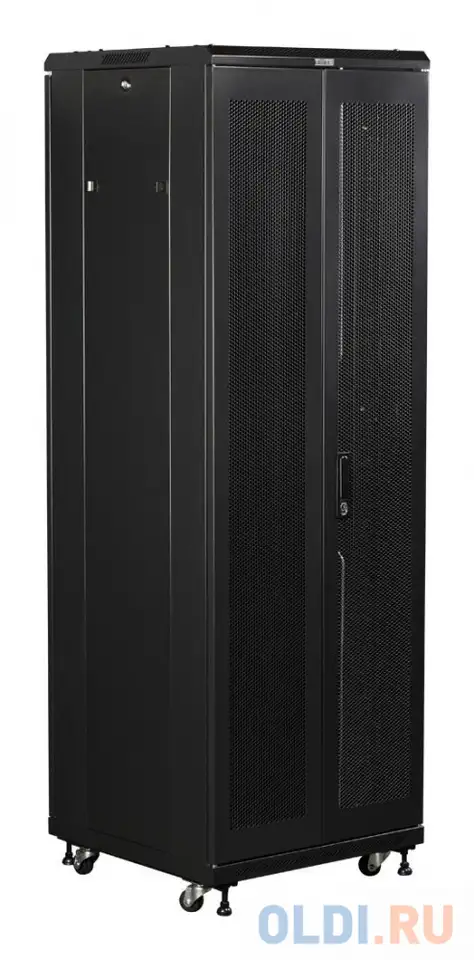 Шкаф коммутационный lanmaster (twt-cbb-22u-6x6-g1) напольный 22u 600x600мм пер.дв.стекл задн.дв.спл., фотография 1