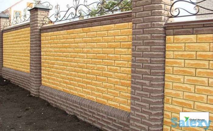 Строительство забора из кирпича, фотография 1