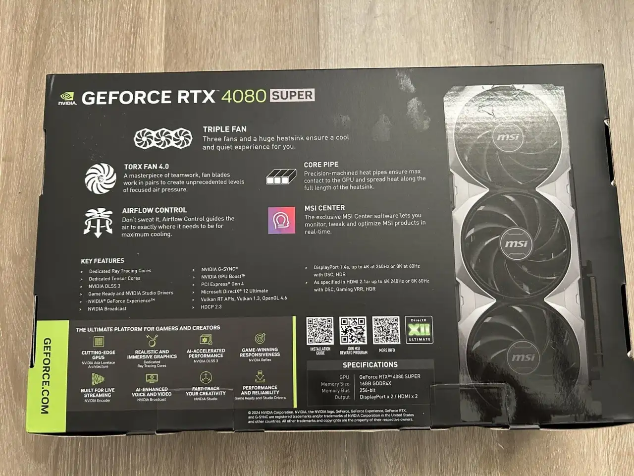 MSI NVIDIA GeForce RTX 4080 SUPER Ventus, фотография 2