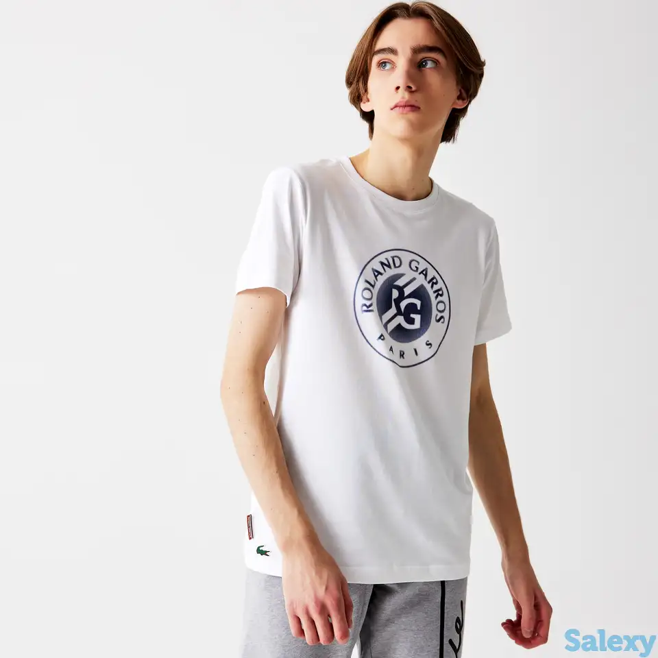 Мужская футболка lacoste sport roland garros edition из органического хлопка, фотография 1