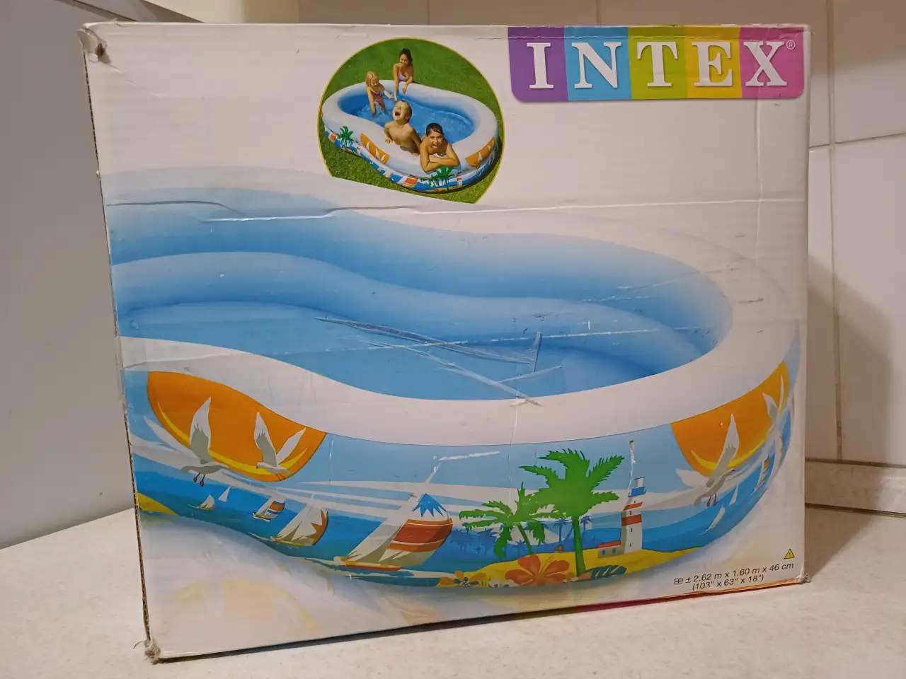 СРОЧНО продам  детский, надувной бассеин, фотография 1