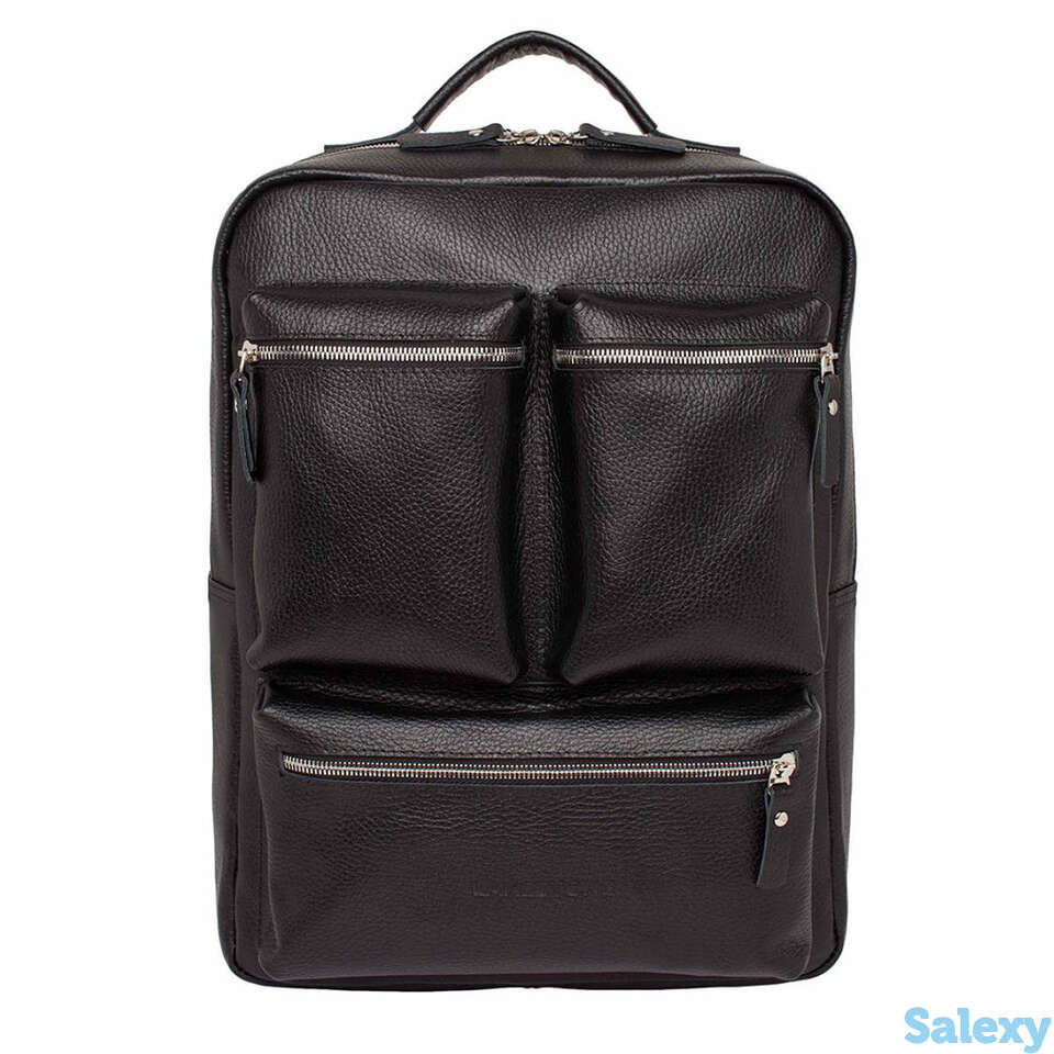 Кожаный рюкзак для ноутбука norley black, фотография 2