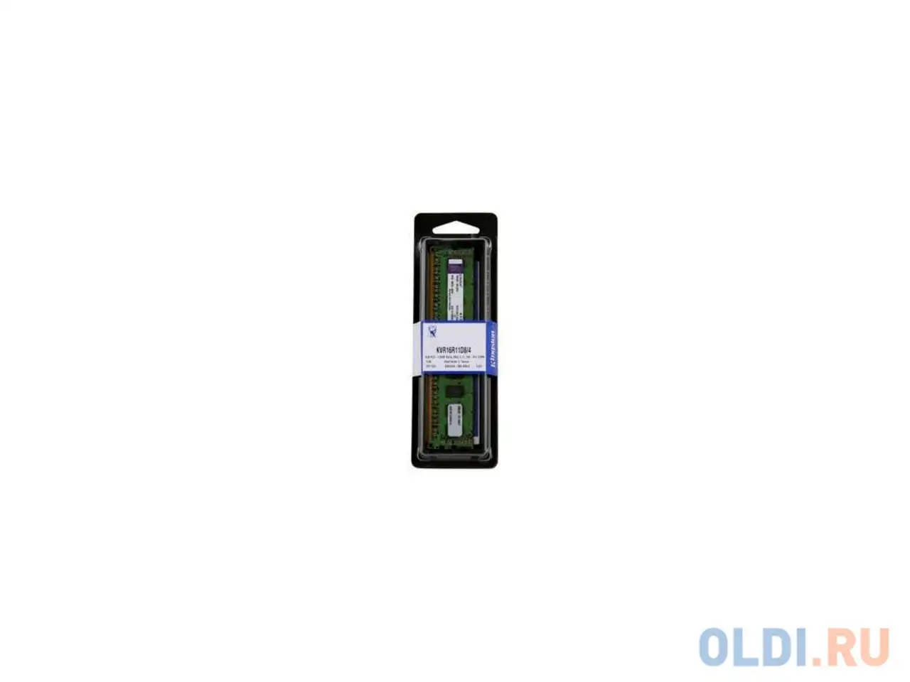 Оперативная память 4gb pc3-12800 1600mhz ddr3 dimm ecc kingston kvr16r11d8/4, фотография 1