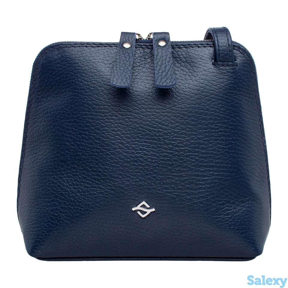 Сумка женская из кожи mallow dark blue, фотография 2