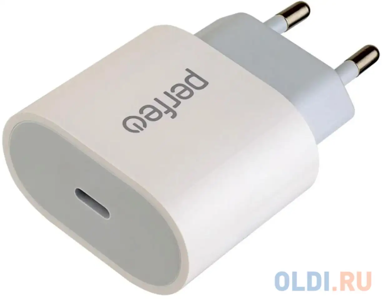 Сетевое зарядное устройство perfeo i4635 белый, фотография 1