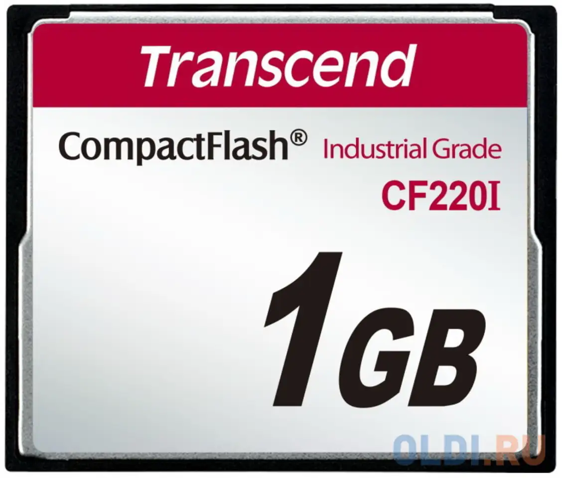 Промышленная карта памяти compactflash transcend 220i, 1 гб slc, темп. режим, фотография 1