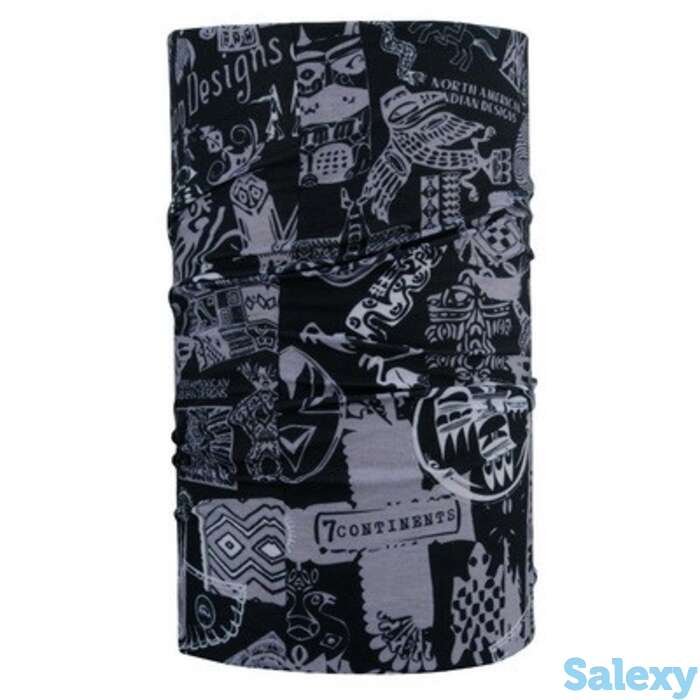 Бандана 4fun standard  7 continents indian black, фотография 1