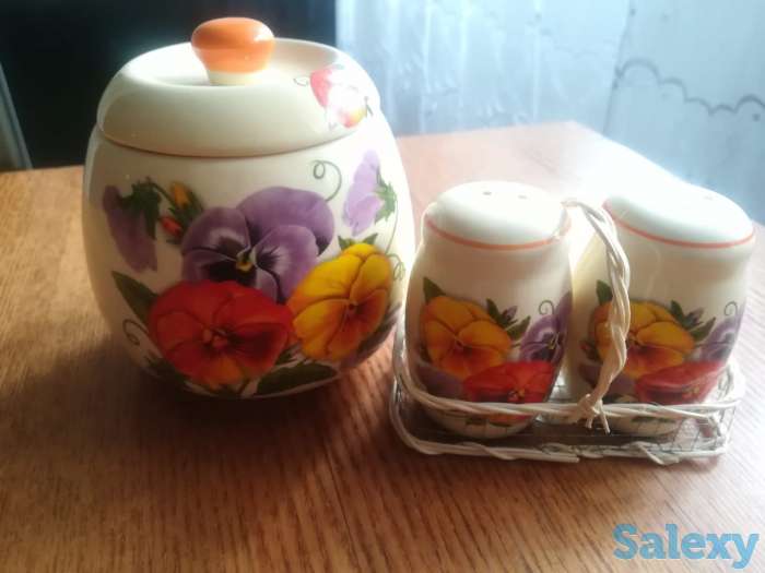 Набор сахарница солонка и перечница, фотография 2