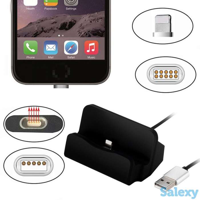 Продам беспроводная магнитная зарядка - док станция для IPHONE, фотография 1