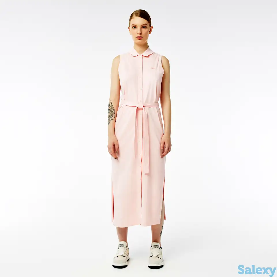 Женское платье lacoste с поясом без рукавов, фотография 1