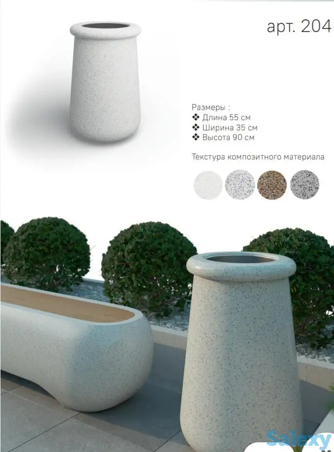 Скамьи,Урны,Вазоны из компазитного мрамора от завода производителя, фотография 10