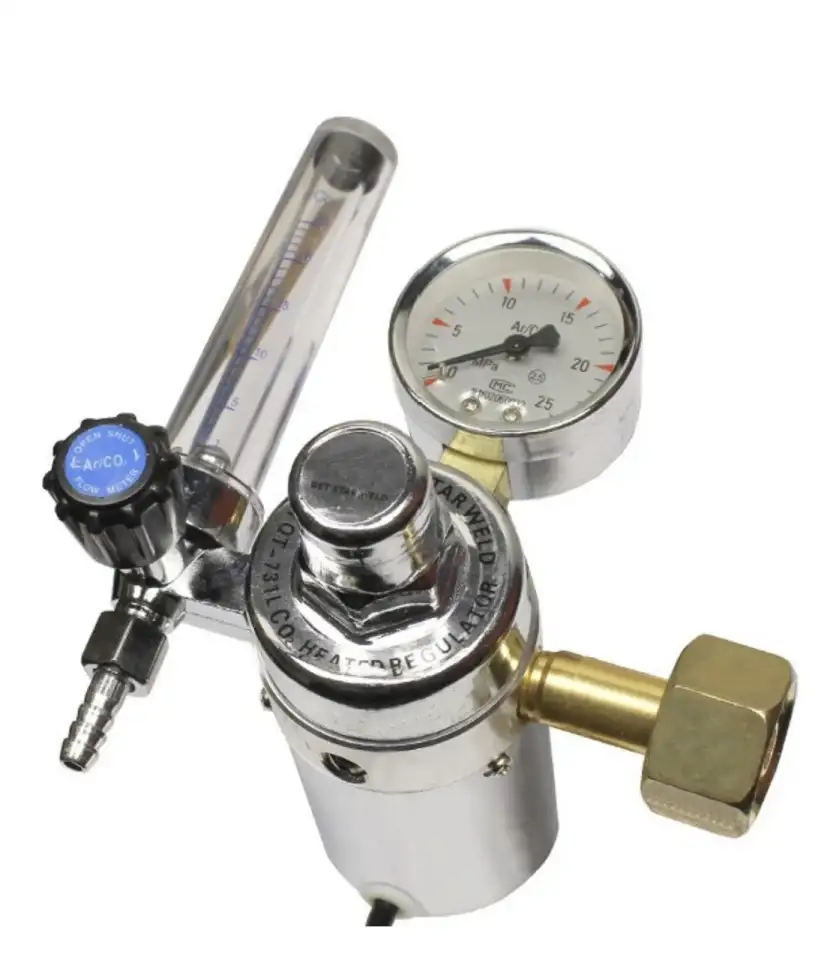Редуктор регулятор углекислотный СО2 с ротаметром и подогревателем, фотография 1