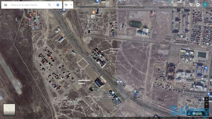 Продается один гектар земли вдоль основной дороги из аэропорта в Атырау!, фотография 1